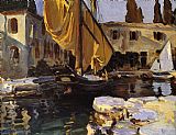 Boat with The Golden Sail San Vigilio by John Singer Sargent